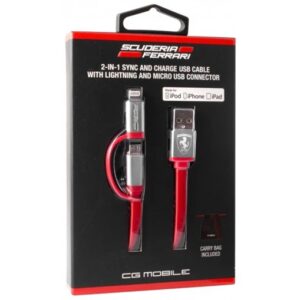 FERRARI 2 IN 1 MICRO USBMFI CABLE